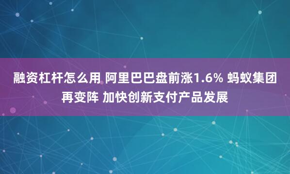 融资杠杆怎么用 阿里巴巴盘前涨1.6% 蚂蚁集团再变阵 加快创新支付产品发展