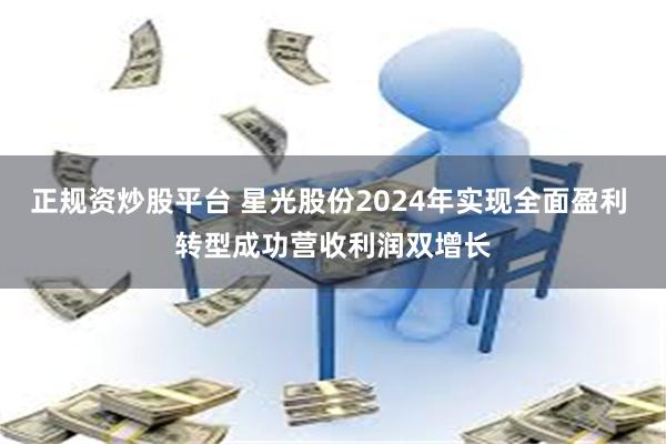 正规资炒股平台 星光股份2024年实现全面盈利 转型成功营收利润双增长