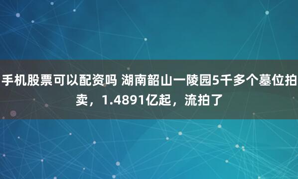 手机股票可以配资吗 湖南韶山一陵园5千多个墓位拍卖，1.4891亿起，流拍了